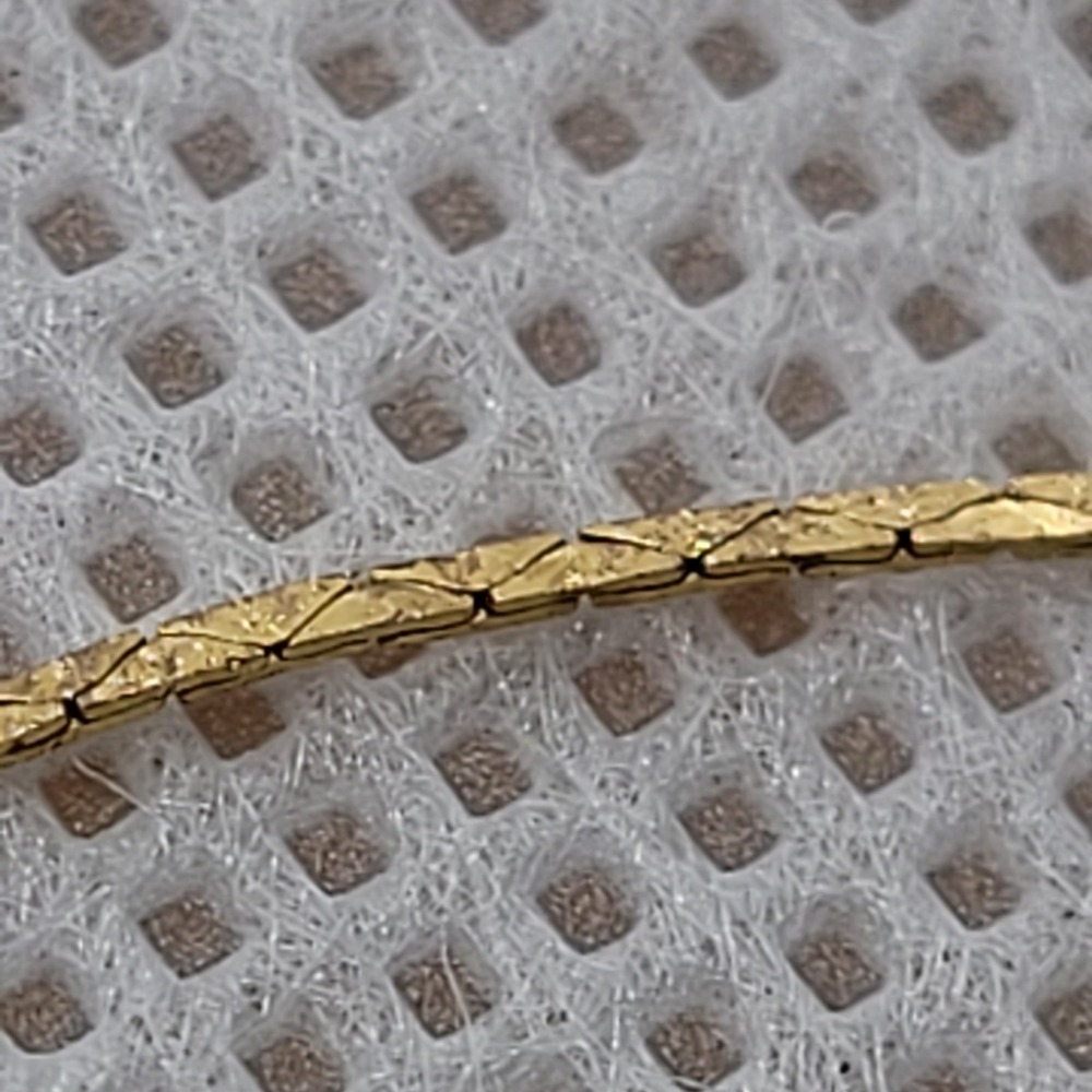 14K Yellow Gold Italy Fine Chain Bracelet 6.75" 0.45g Broken Clasp Repair Scrap